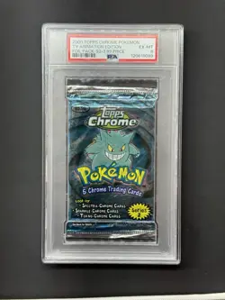 Topps Chrome Pokemon Booster Pack Series 2 Sealed - PSA 6 - Image 1