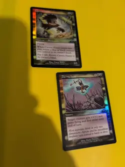 Cavern Harpy & Daring Leap. MTG 2 Card. Planeshift.OLD VINTAGE FOIL - Image 1