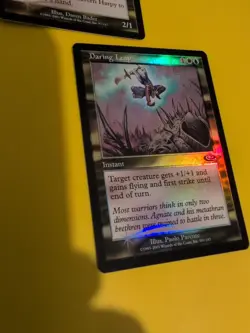 Cavern Harpy & Daring Leap. MTG 2 Card. Planeshift.OLD VINTAGE FOIL - Image 2