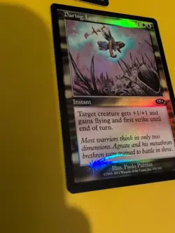 Cavern Harpy & Daring Leap. MTG 2 Card. Planeshift.OLD VINTAGE FOIL - Image 3