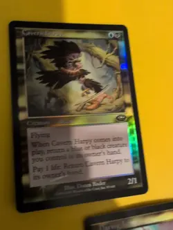 Cavern Harpy & Daring Leap. MTG 2 Card. Planeshift.OLD VINTAGE FOIL - Image 5