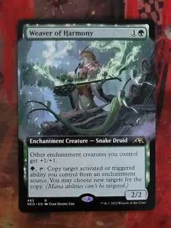 MTG Card: Weaver of Harmony (Kamigawa: Neon Dynasty) EXTENDED ART - Image 1