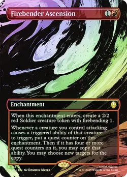 Firebender Ascension (Borderless) Foil NM RARE MTG Avatar: The Last Airbender - Image 1