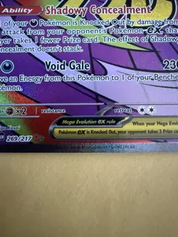 Pokemon Mega Gengar EX Full Art Holo Ghost 269/217 Card English - Image 4