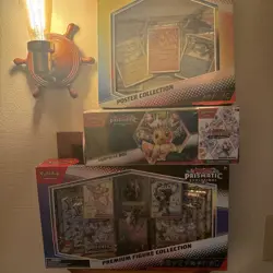 Pokemon Prismatic Evolutions TCG Bundle -1x Poster Coll 1x Figure Coll 1x Bundle - Image 1