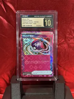 2024 Pokemon TCG Master Ball #153/162 SV05: Temporal Forces – CGC 10 PRISTINE - Image 1