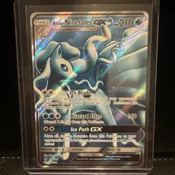 Pokemon TCG Alolan Ninetales GX Full Art Holo Card 132/145 NM - Image 1