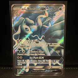 Pokemon TCG Alolan Ninetales GX Full Art Holo Card 132/145 NM - Image 3