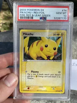 Fire Red & Leaf Green Reverse Holo Pikachu #74 PSA 10 Gem mint Pokemon Card - Image 2