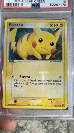 Fire Red & Leaf Green Reverse Holo Pikachu #74 PSA 10 Gem mint Pokemon Card - Image 3
