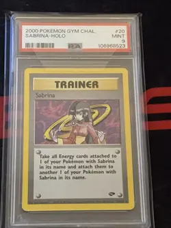 Pokemon TCG WOTC Sabrina Trainer Gym Challenge Holo Card 20/132 PSA 9 - Image 1