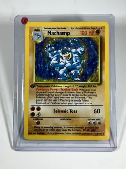 Pokemon TCG Machamp Base Set 8/102 Holo Unlimited Holo Rare Card - Image 5
