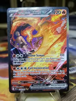 Team Rocket's Moltres ex 229/182 Sv10: Destined Rivals Holo Pokemon NM - Image 1