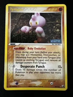 Pokemon Tyrogue 33/115 EX Unseen Forces Reverse Holo Stamped - Image 1