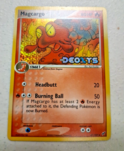 Pokemon Magcargo Deoxys 37/107 Reverse Holo Stamped LP Fast Ship - Image 1