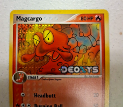 Pokemon Magcargo Deoxys 37/107 Reverse Holo Stamped LP Fast Ship - Image 2