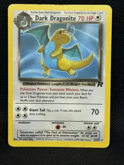 Dark Dragonite 22/82 Team Rocket Non-Holo - Vintage Rare Pokemon - Image 1