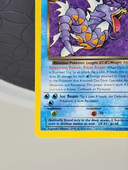 Pokemon Dark Gyarados Non Holo Rare Team Rocket Trading Card 8/82 Near Mint - Image 3
