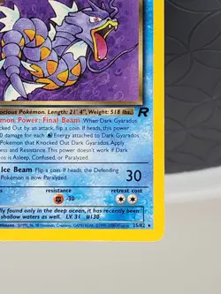 Pokemon Dark Gyarados Non Holo Rare Team Rocket Trading Card 8/82 Near Mint - Image 4