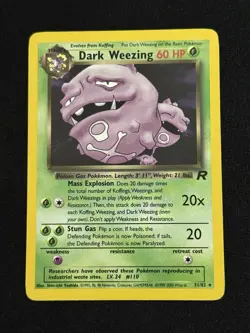 Dark Weezing #31/82 - Pokemon TCG - Team Rocket - Rare - NM - Image 1