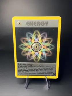 Rainbow Energy 80/82 Team Rocket Regular non holo Vintage Pokemon Card TCG MP - Image 1