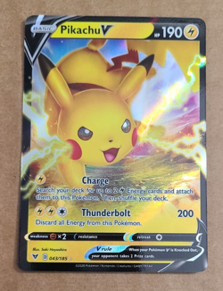 Pikachu V 043/185- Ultra Rare Card- Vivid Voltage- Pokemon - Image 1