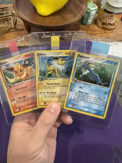 2006 Pokemon - Flareon Jolteon Vaporeon Holo Rare Pop Series 3 Lot LP-MP SWIRL! - Image 1
