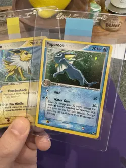 2006 Pokemon - Flareon Jolteon Vaporeon Holo Rare Pop Series 3 Lot LP-MP SWIRL! - Image 2