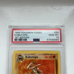Pokemon TCG 1999 Kabutops 24/62 Fossil 1st Edition Non-Holo Card PSA 10 Gem Mint - Image 2