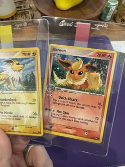 2006 Pokemon - Flareon Jolteon Vaporeon Holo Rare Pop Series 3 Lot LP-MP SWIRL! - Image 4