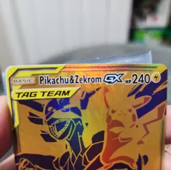 Pokemon TCG Pikachu & Zekrom GX 186/150 Rare Holo Tag Team Card NM - Image 2