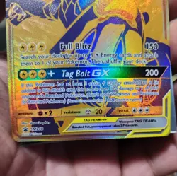 Pokemon TCG Pikachu & Zekrom GX 186/150 Rare Holo Tag Team Card NM - Image 3