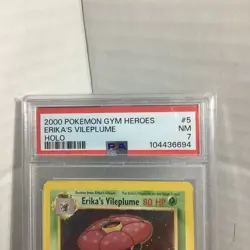 2000 Pokemon Gym Heroes Erika’s Vileplume PSA 7 nm condition - Image 3