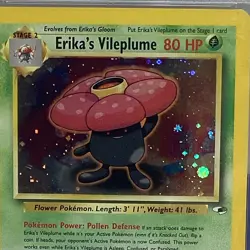2000 Pokemon Gym Heroes Erika’s Vileplume PSA 7 nm condition - Image 4