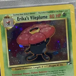 2000 Pokemon Gym Heroes Erika’s Vileplume PSA 7 nm condition - Image 5