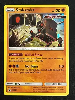Pokemon Stakataka Holo Promo SM209 NM4 - Image 1