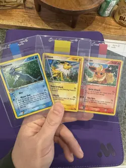 2006 Pokemon - Flareon Jolteon Vaporeon Holo Rare Pop Series 3 Lot LP-MP SWIRL! - Image 1