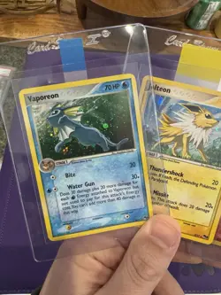 2006 Pokemon - Flareon Jolteon Vaporeon Holo Rare Pop Series 3 Lot LP-MP SWIRL! - Image 2