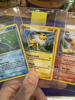 2006 Pokemon - Flareon Jolteon Vaporeon Holo Rare Pop Series 3 Lot LP-MP SWIRL! - Image 3