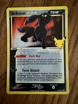 Umbreon Pokemon Card- Excellent Condition - Image 1