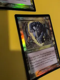 Fleetfoot Panther x2 Cat MTG 2 Card. Planeshift.OLD VINTAGE FOIL - Image 4