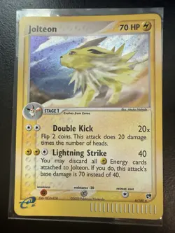 Pokemon TCG Jolteon Sandstorm Holographic Rare Card 6/100 NM Condition! - Image 1