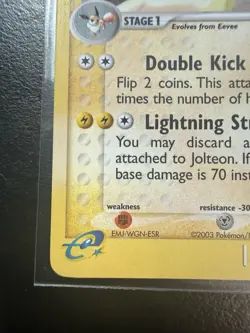 Pokemon TCG Jolteon Sandstorm Holographic Rare Card 6/100 NM Condition! - Image 2