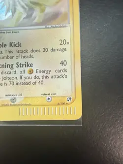 Pokemon TCG Jolteon Sandstorm Holographic Rare Card 6/100 NM Condition! - Image 5