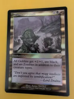 Dralnu's Crusade. Enchantment rare MTG Card. Planeshift.OLD VINTAGE FOIL - Image 2