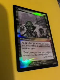 Dralnu's Crusade. Enchantment rare MTG Card. Planeshift.OLD VINTAGE FOIL - Image 4