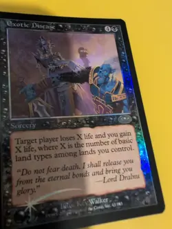 Exotic Disease. Sorcecy MTG Card. Planeshift.OLD VINTAGE FOIL - Image 4