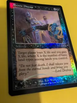 Exotic Disease. Sorcecy MTG Card. Planeshift.OLD VINTAGE FOIL - Image 5