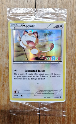Pokemon Meowth TOYS R US Promo Card 2016 STILL WRAPPED in Original Plastic - Image 1