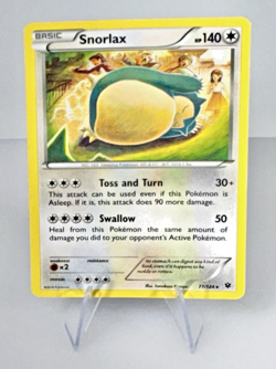 2016 Pokemon TCG Snorlax Rare XY Fates Collide 77/124 Card - Image 2